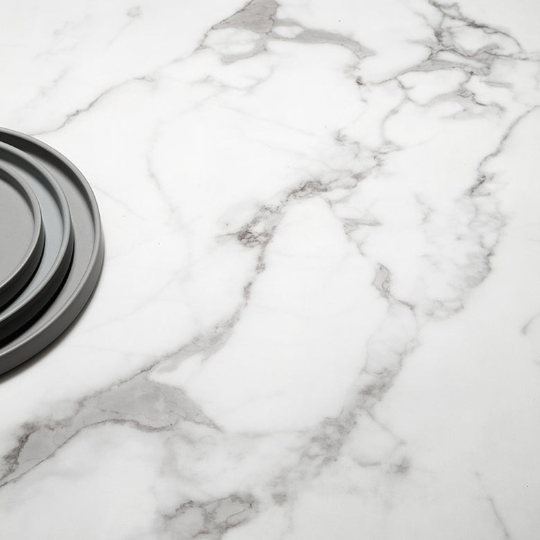Glam witte marmeren eettafel Standaard ronde eettafel voor keuken