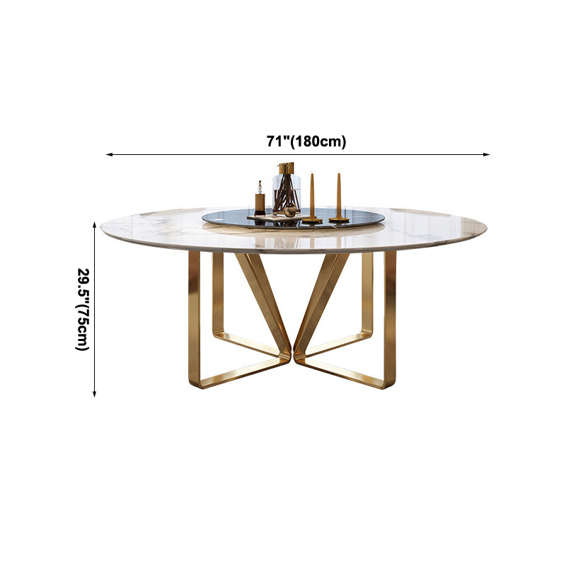 Glam witte marmeren eettafel Standaard ronde eettafel voor keuken
