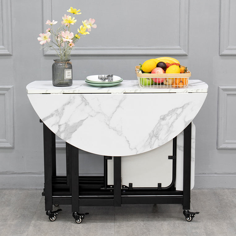 Mid-Century Round MDF Dining Table Standard Dining Table for Kitchen