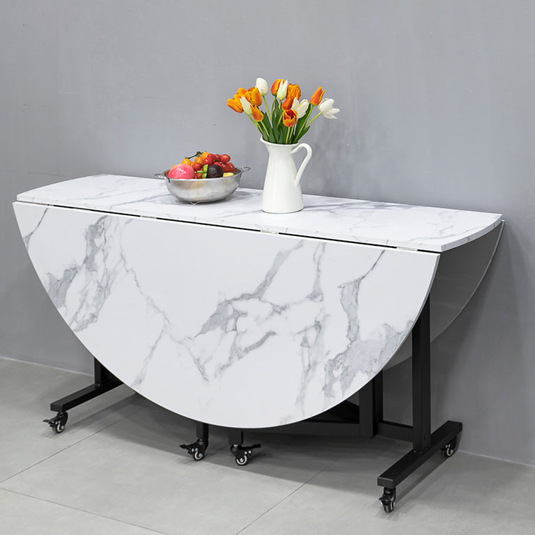 Mid-Century Round MDF Dining Table Standard Dining Table for Kitchen