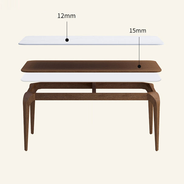Mesa de madera maciza Mesa Moderna Moderna Mesa Rectangular Sinterizada para comedor para comedor