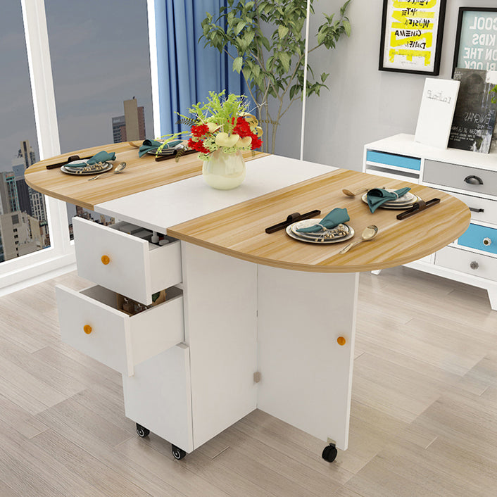 Mesa interior moderna de mediados de siglo de madera, mesa superior de madera fabricada para comedor