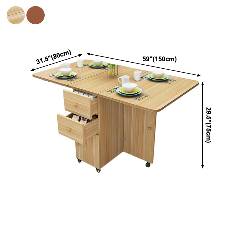 Mesa interior moderna de mediados de siglo de madera, mesa superior de madera fabricada para comedor
