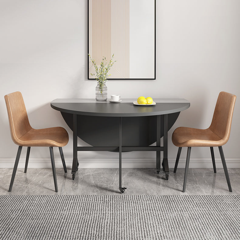 47 '' tavolo da pranzo in legno artificiale pieghevole estesibile tavolo rotondo con base di cavalletto