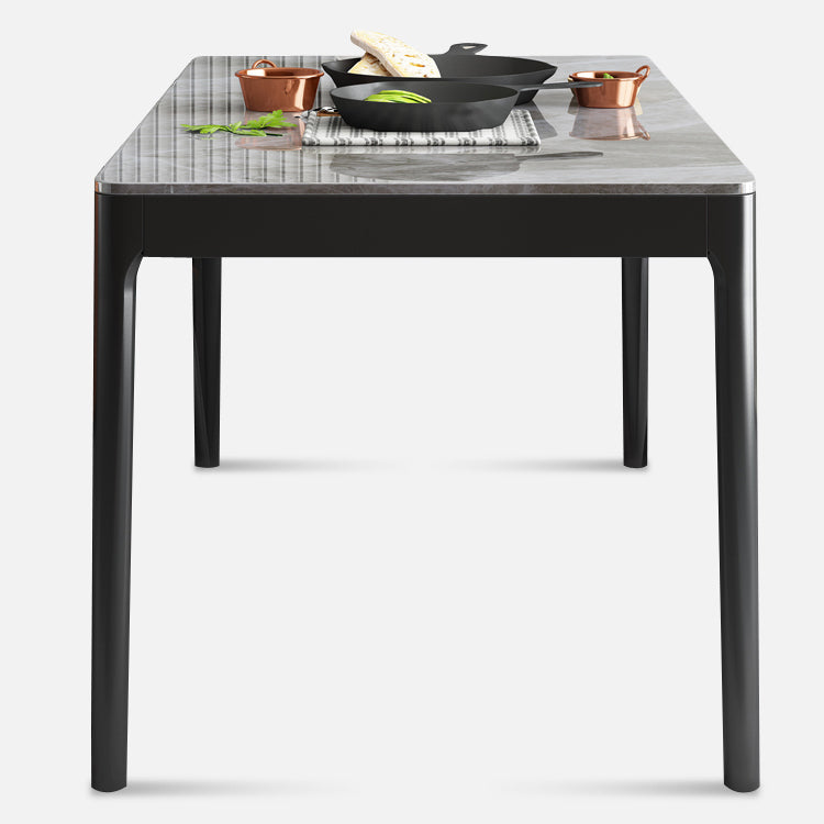 Rechteck dreifarbige Esstisch Sinterstein Tisch Vintage mit Schublade