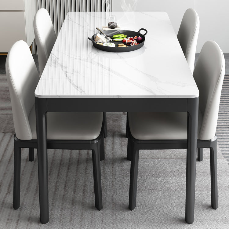 Rechteck dreifarbige Esstisch Sinterstein Tisch Vintage mit Schublade