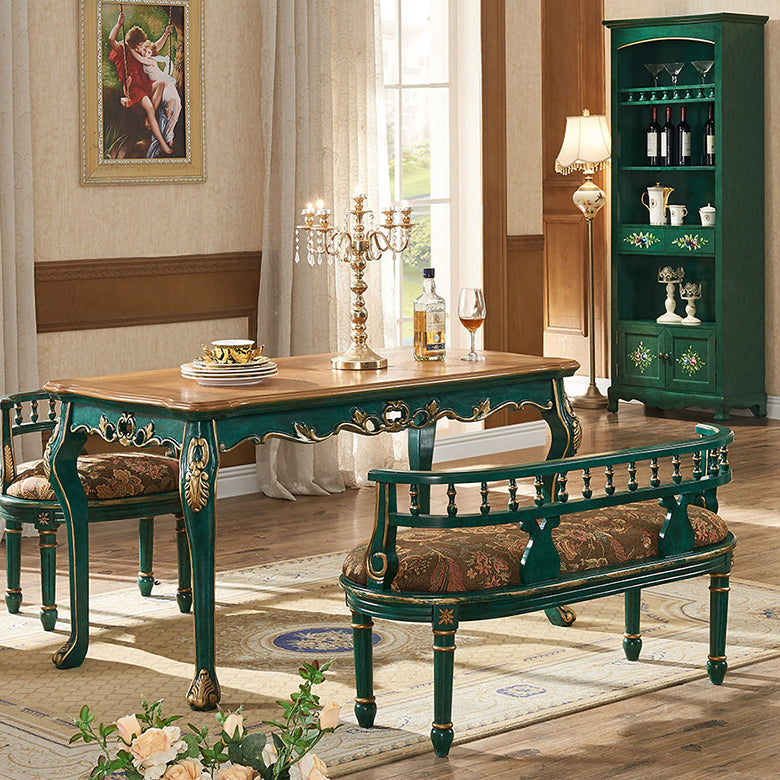 Midcentury Style Dining Site Table Solid Wood 4-foot Dining Room Furniture for Home