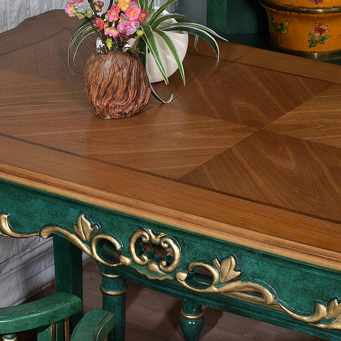 Midcentury Style Dining Site Table Solid Wood 4-foot Dining Room Furniture for Home