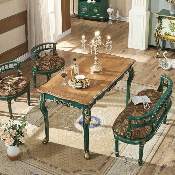 Midcentury Style Dining Site Table Solid Wood 4-foot Dining Room Furniture for Home