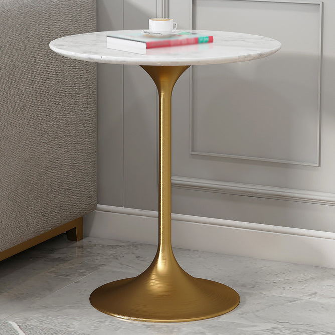 Round Tulip Base Dining Table Traditional Luxury Stone Furniture for Dining Room