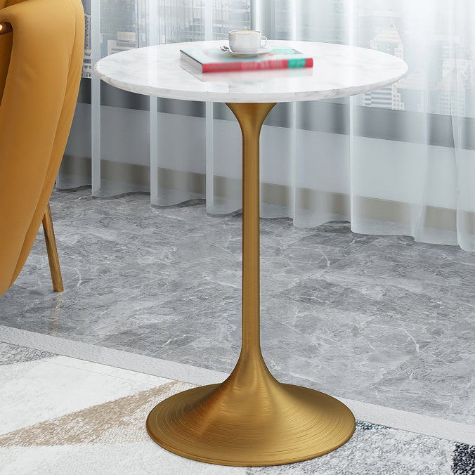 Round Tulip Base Dining Table Traditional Luxury Stone Furniture for Dining Room