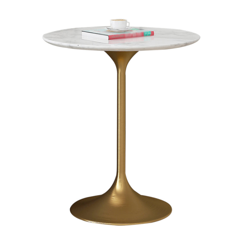 Round Tulip Base Dining Table Traditional Luxury Stone Furniture for Dining Room