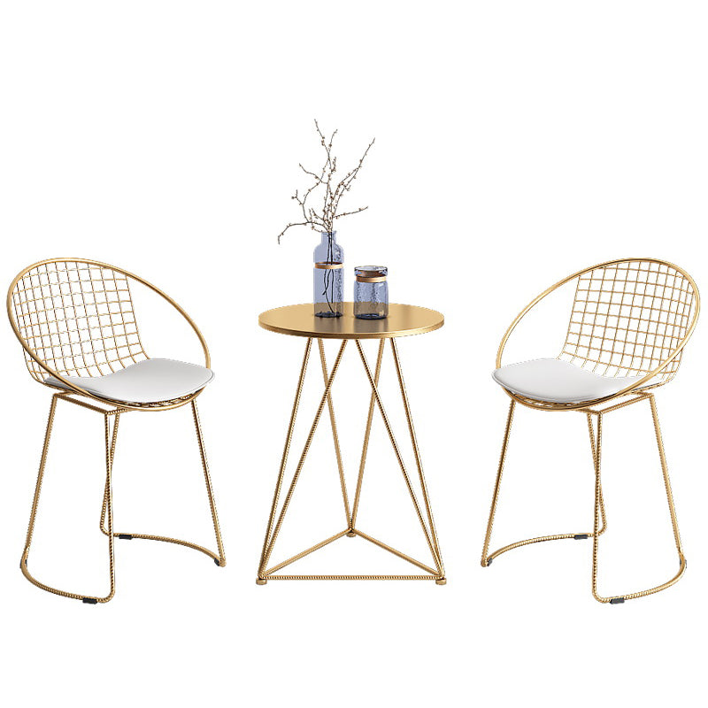 Traditionele luxe eettafel rond eetkamermeubilair, 19,7 "L x 19,7" B x 25,6 "H