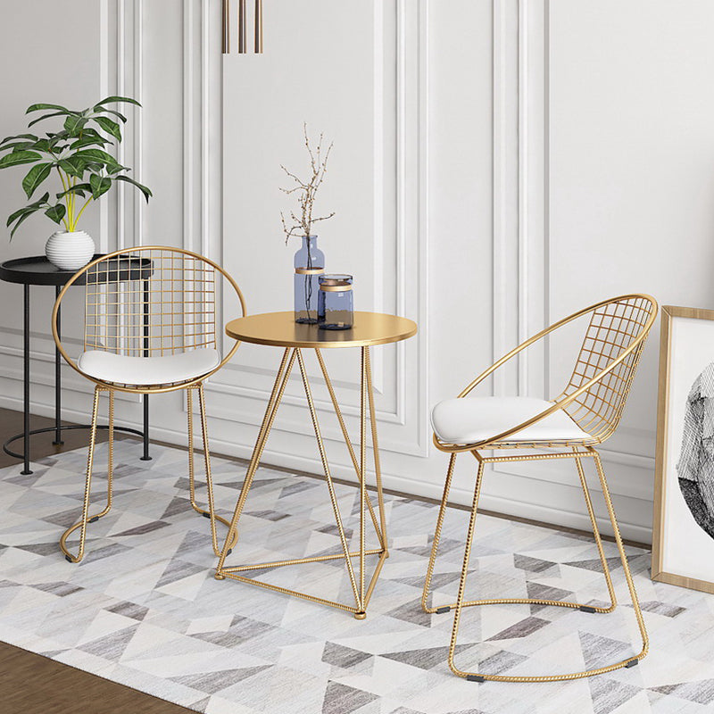 Traditionele luxe eettafel rond eetkamermeubilair, 19,7 "L x 19,7" B x 25,6 "H