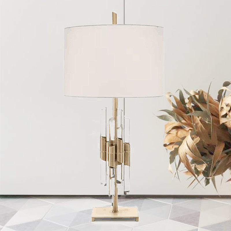 1 tête de salon Bureau clair LAMPE DE NIGHTE MODERNE MODERNE AVEC CYLINDER TASH TABLE