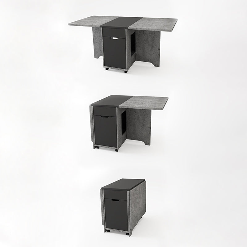 Mesa de madera artificial plegable Mesa rectangular moderna con almacenamiento (solo mesa)