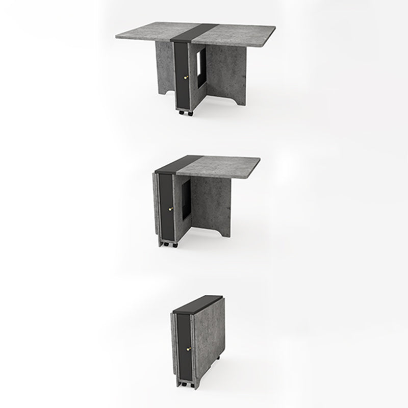 Mesa de madera artificial plegable Mesa rectangular moderna con almacenamiento (solo mesa)