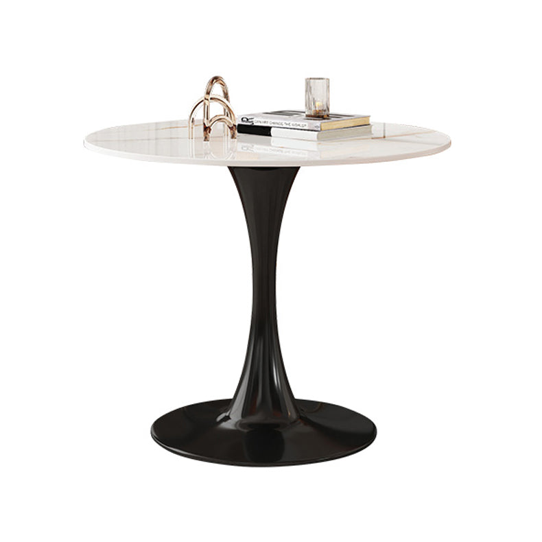 Traditional Luxury Style Dining Table Round Sintered Stone Table for Dining Room