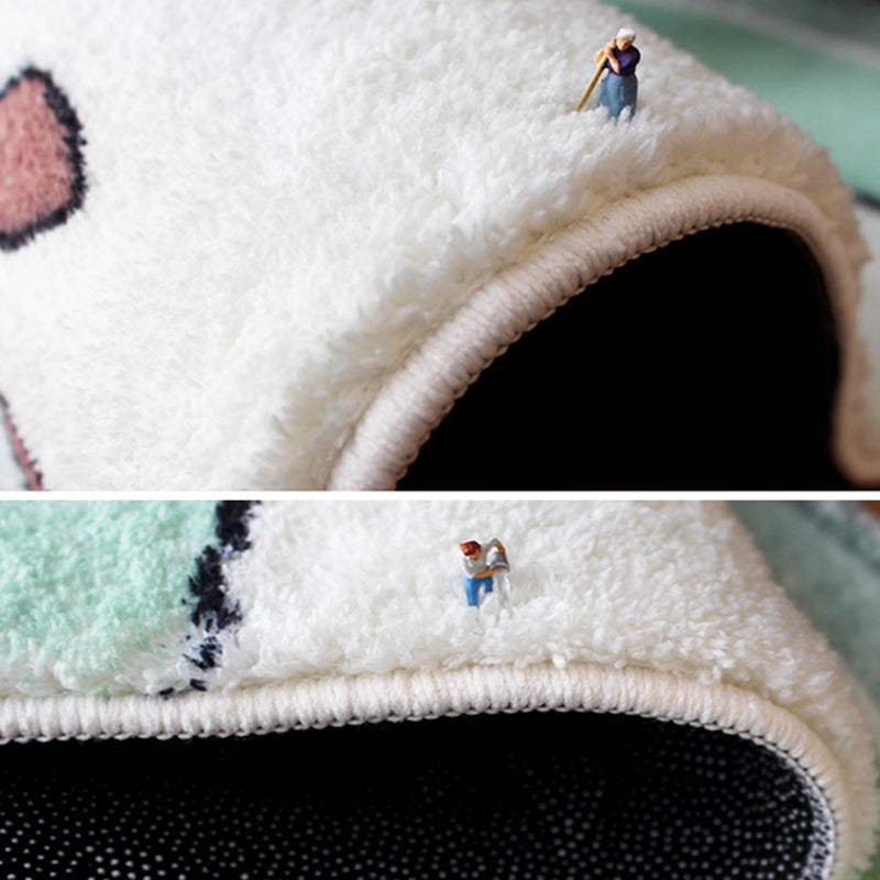 Chic Geometric Pattern Rug Black Modern Carpet Anti-Slip Washable Area Rug for Home Decor