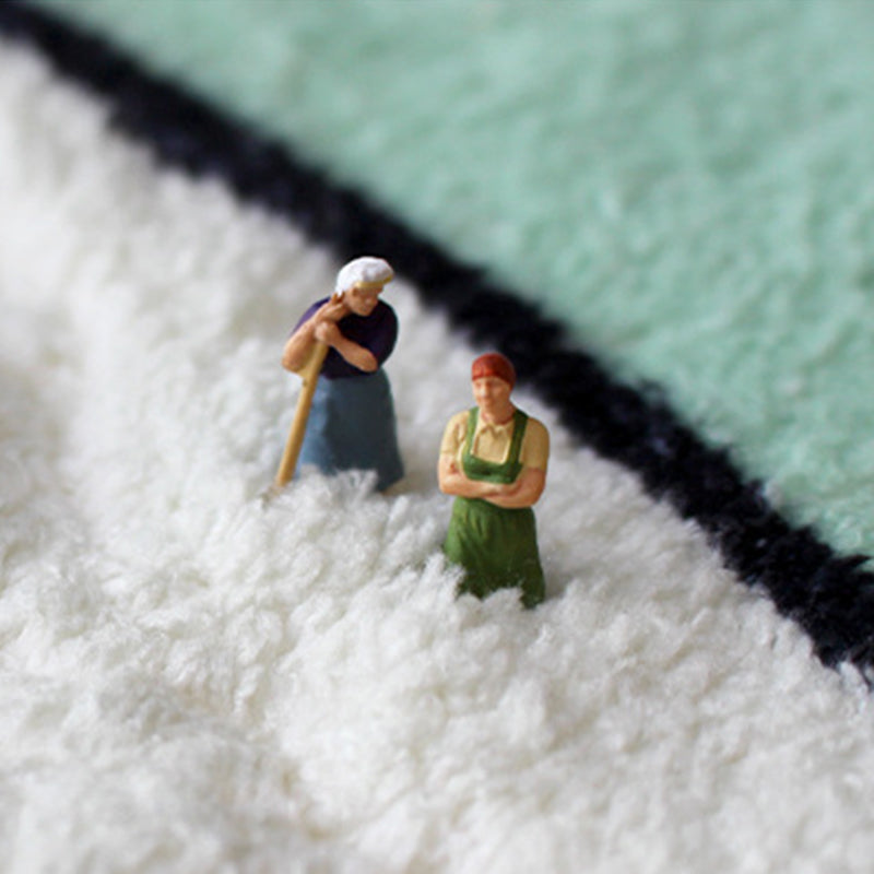 Chic Geometric Pattern Rug Black Modern Carpet Anti-Slip Washable Area Rug for Home Decor