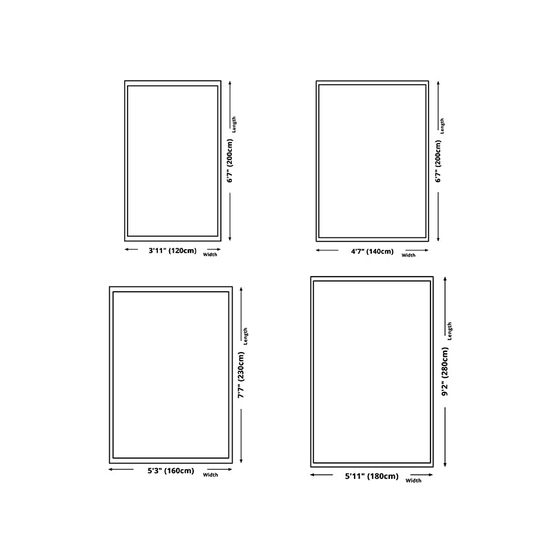 Chic Geometric Pattern Rug Black Modern Carpet Anti-Slip Washable Area Rug for Home Decor