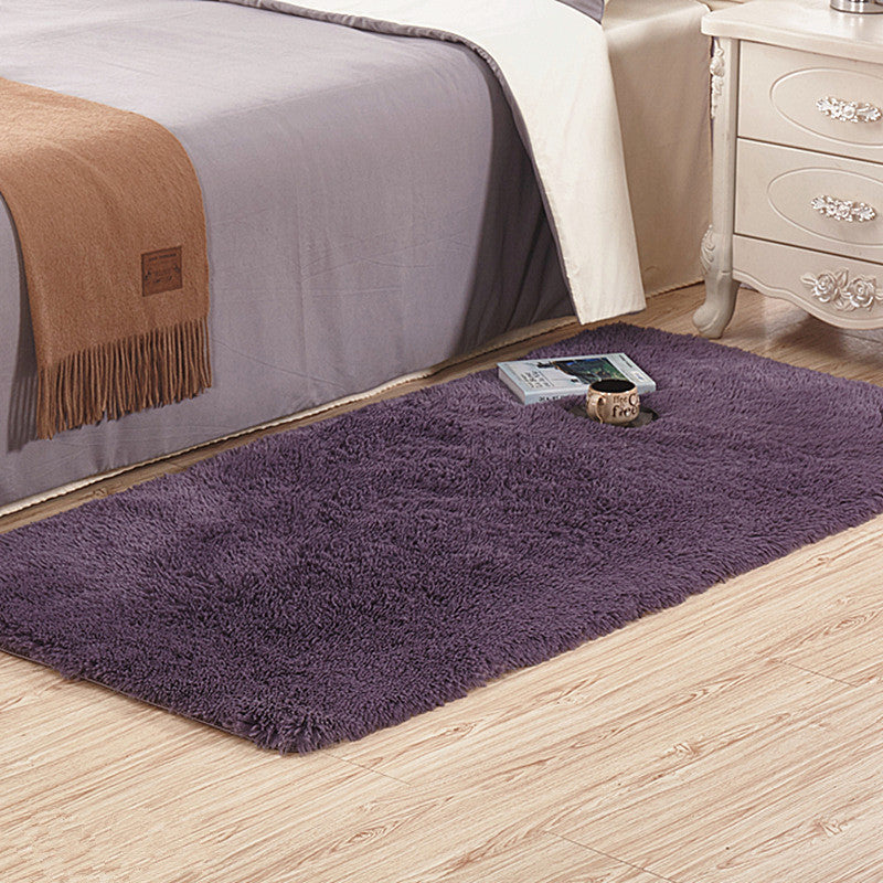 Chic Solid Color Area Rug Plush Modern Area Carpet Non-Slip Backing Rug for Bedroom