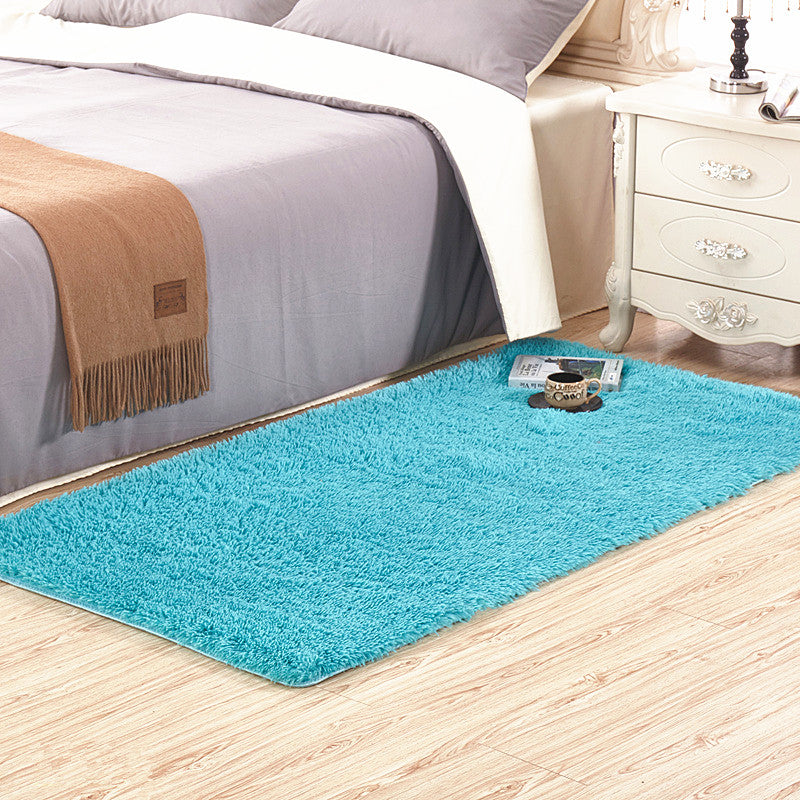 Chic Solid Color Area Rug Plush Modern Area Carpet Non-Slip Backing Rug for Bedroom