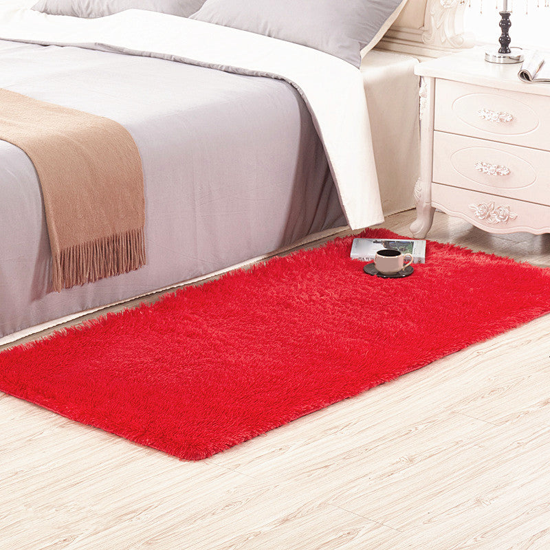 Chic Solid Color Area Rug Plush Modern Area Carpet Non-Slip Backing Rug for Bedroom