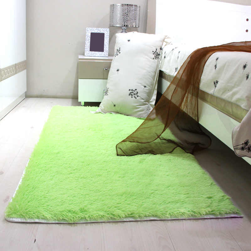 Tappeto per area di colore solido chic tappeto motato moquette tappeto non slip per camera da letto