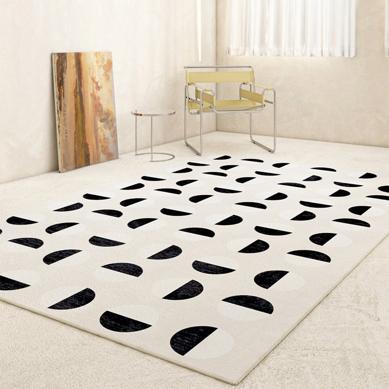 Brown Modern Carpet Geometric Pattern Polyester Area Carpet Anti-Slip Area Rug for Home Decor