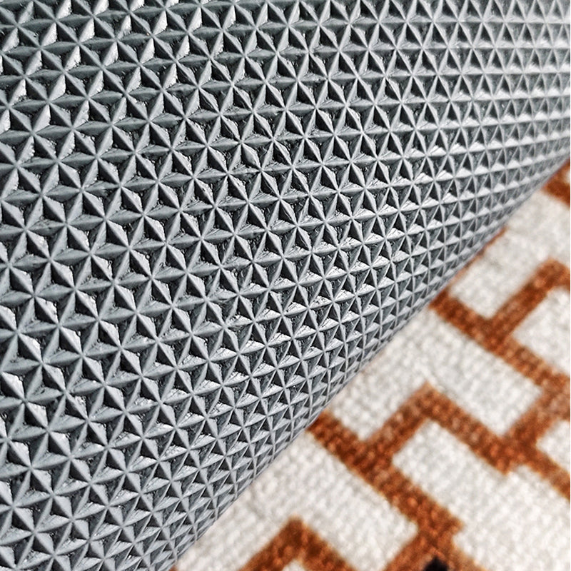 Brown Modern Carpet Geometric Pattern Polyester Area Carpet Anti-Slip Area Rug for Home Decor