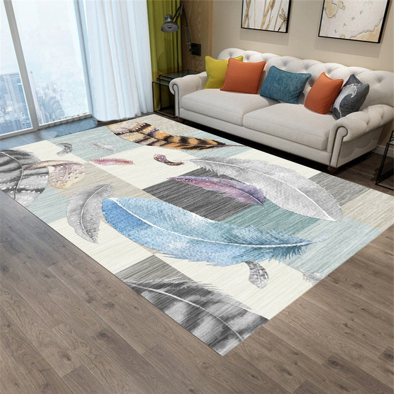 Fancy Modern Carpet Animals Pattern Polyester Area Rug Non-Slip Backing Rug for Home Decor