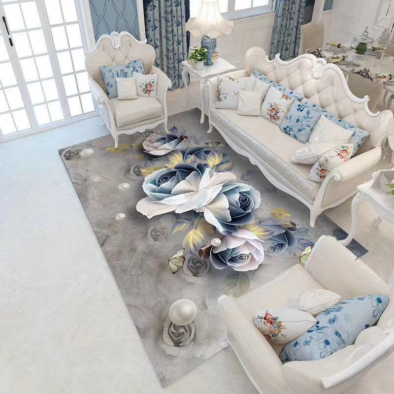 Fancy Modern Carpet Animals Pattern Polyester Area Rug Non-Slip Backing Rug for Home Decor