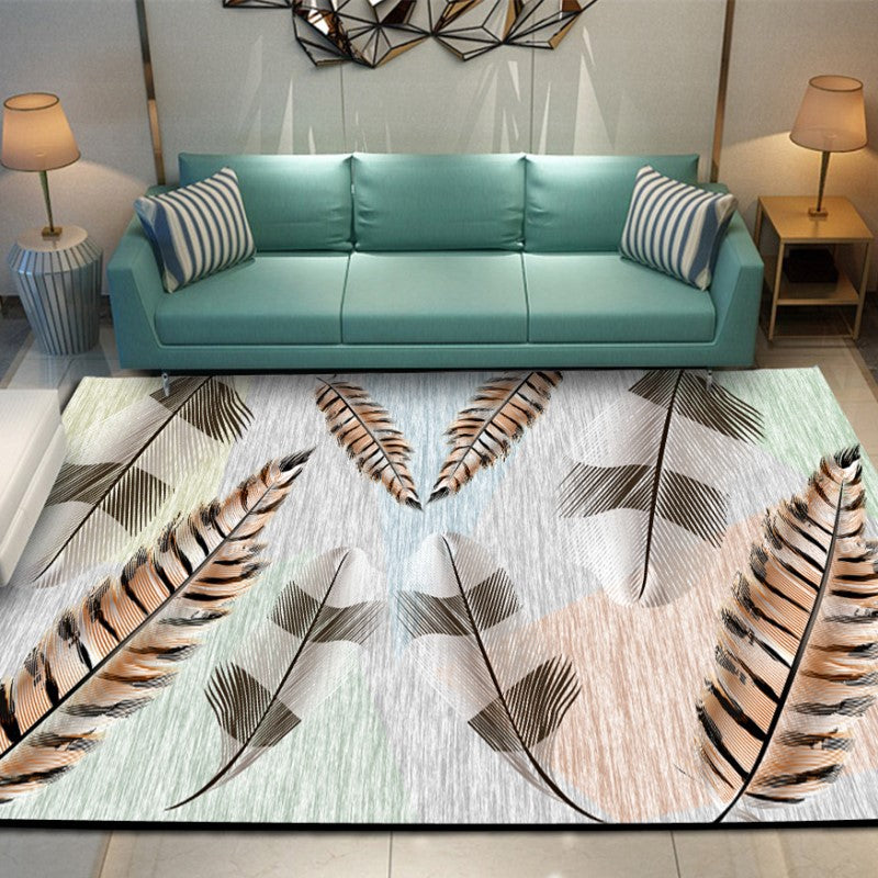 Fancy Modern Carpet Animals Pattern Polyester Area Rug Non-Slip Backing Rug for Home Decor