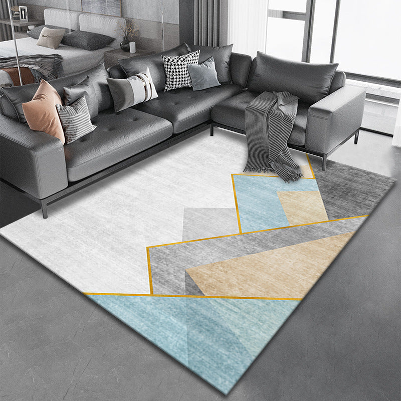 Gorgeous Washable Carpet Modern Polyester Area Rug Living Room Area Rug with Non-Slip Backing