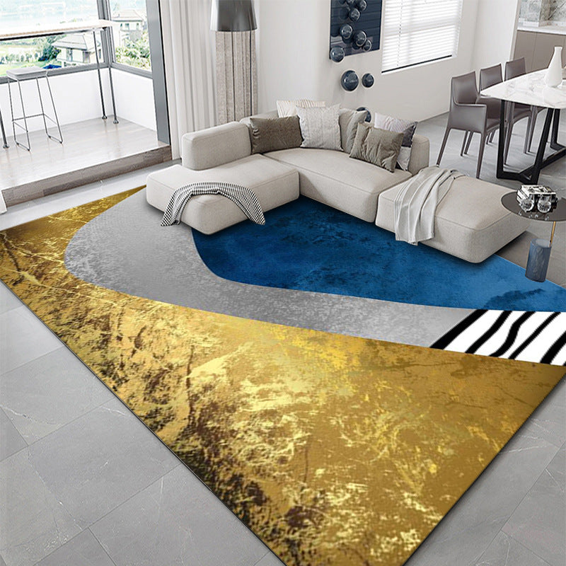 Gorgeous Polyester Carpet Modern Gray Tone Indoor Rug Living Room Area Rug with Non-Slip Backing