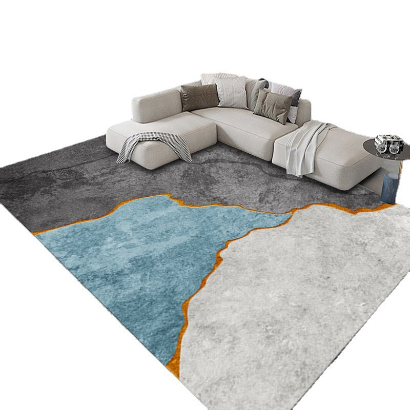Gorgeous Polyester Carpet Modern Gray Tone Indoor Rug Living Room Area Rug with Non-Slip Backing