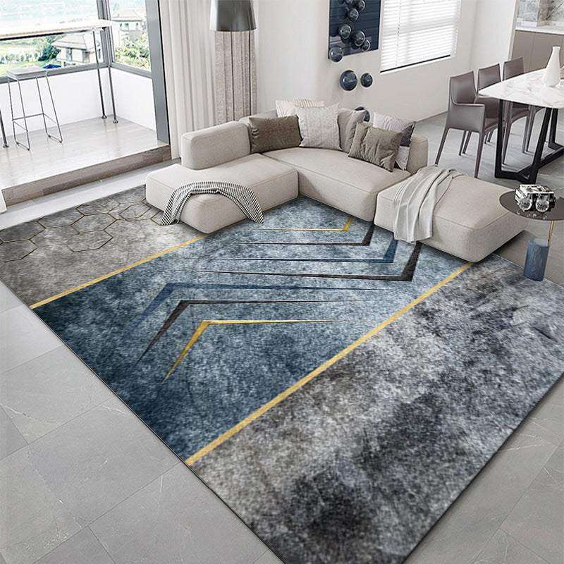 Gorgeous Polyester Carpet Modern Gray Tone Indoor Rug Living Room Area Rug with Non-Slip Backing