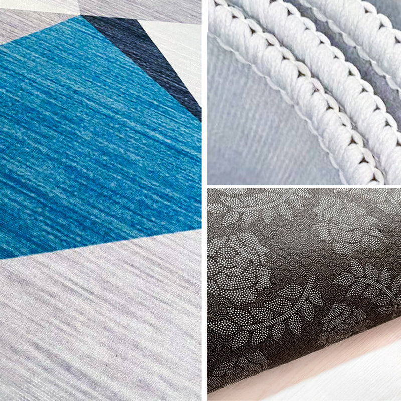 Contemporary Washable Carpet Abstract Pattern Rug Stain Resistant Polyester Area Rug for Living Room