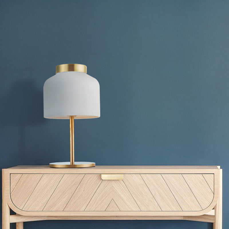 Jar Metal Night Table Light Post-modern 1 Bulbe Blanc White / Blue Nightstand lampe pour salle à manger