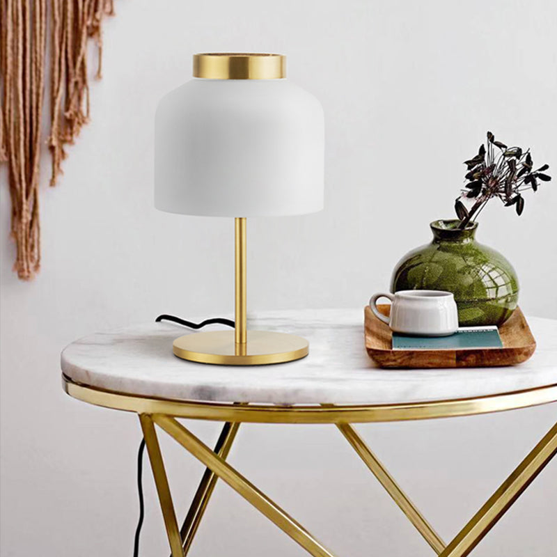 Jar Metal Night Table Light Post-modern 1 Bulbe Blanc White / Blue Nightstand lampe pour salle à manger
