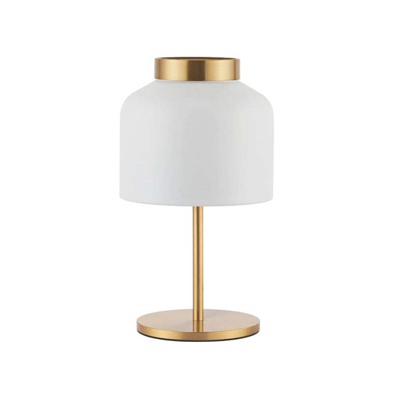 Jar Metal Night Table Light Post-modern 1 Bulbe Blanc White / Blue Nightstand lampe pour salle à manger