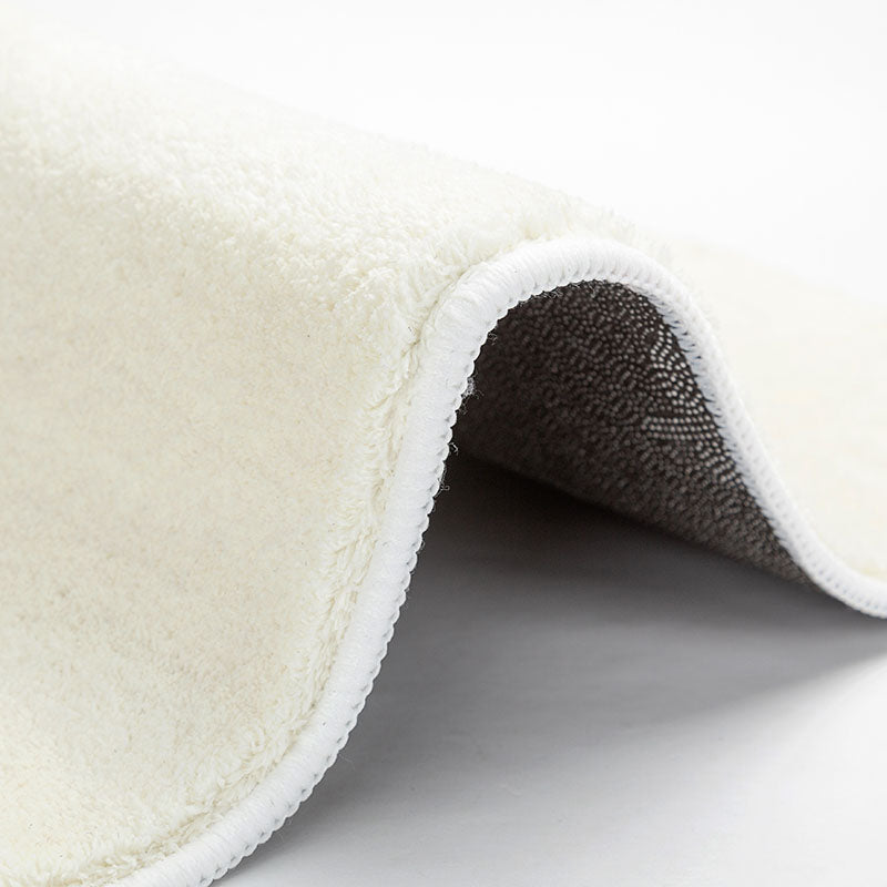 Modern Geometric Print Area Rug Black Polyester Area Carpet Non-Slip Backing Rug for Bedroom