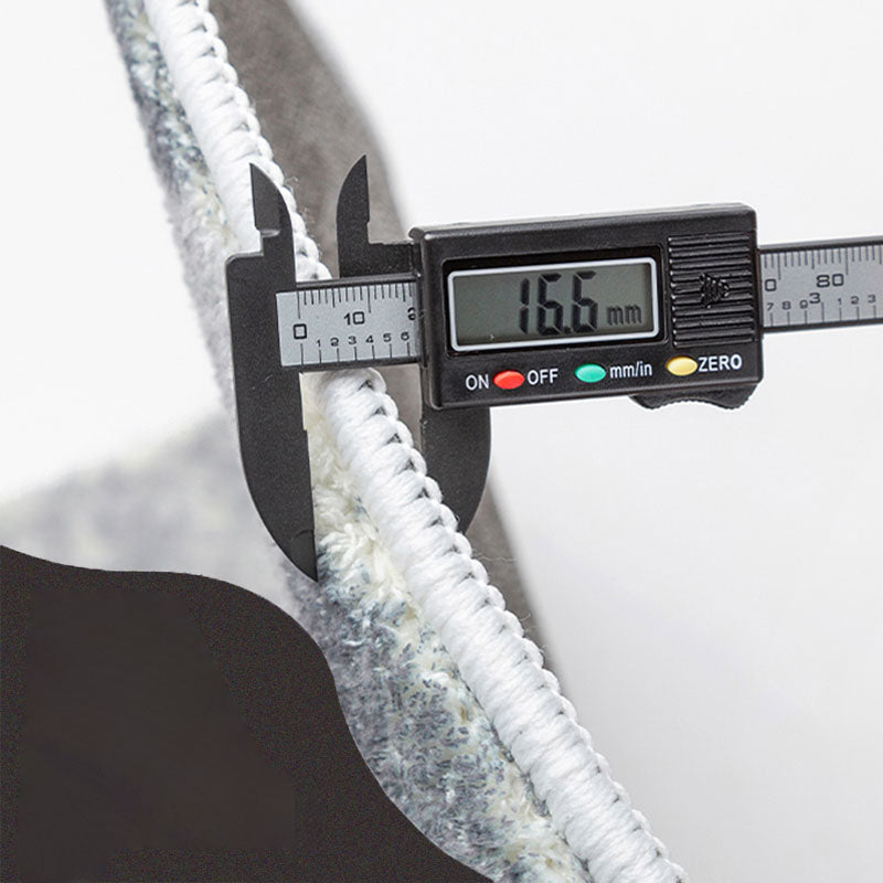 Modern Geometric Print Area Rug Black Polyester Area Carpet Non-Slip Backing Rug for Bedroom