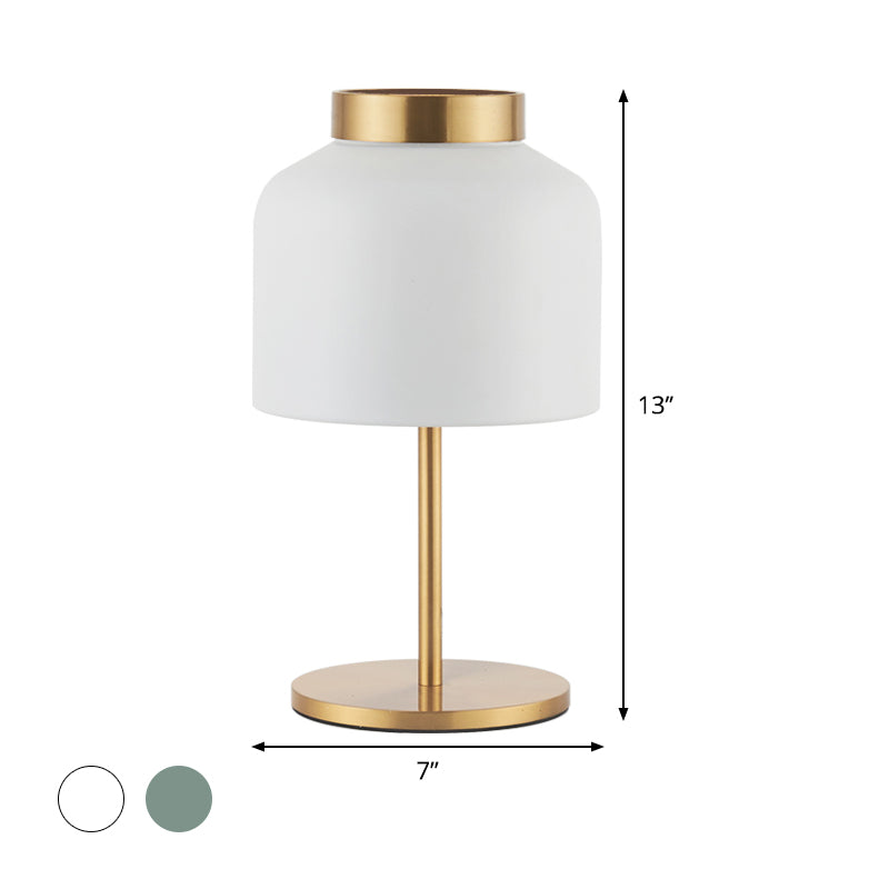 Jar Metal Night Table Light Post-modern 1 Bulbe Blanc White / Blue Nightstand lampe pour salle à manger