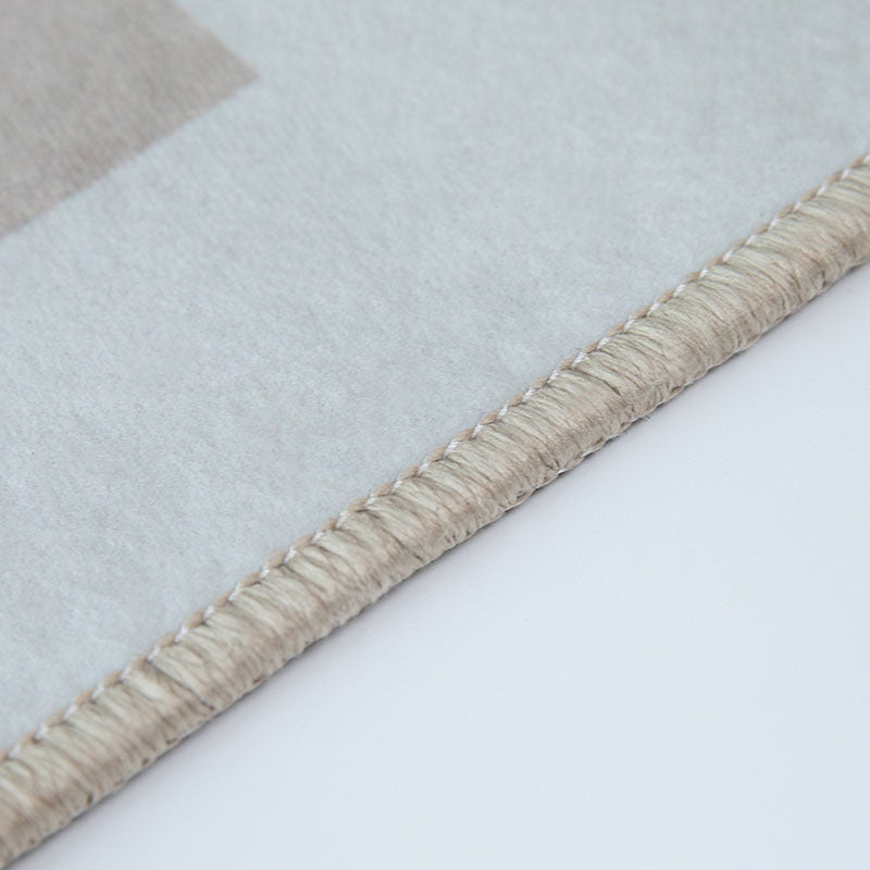 Green Living Room Area Rug Plaid Pattern Polyester Area Carpet Non-Slip Backing Rug