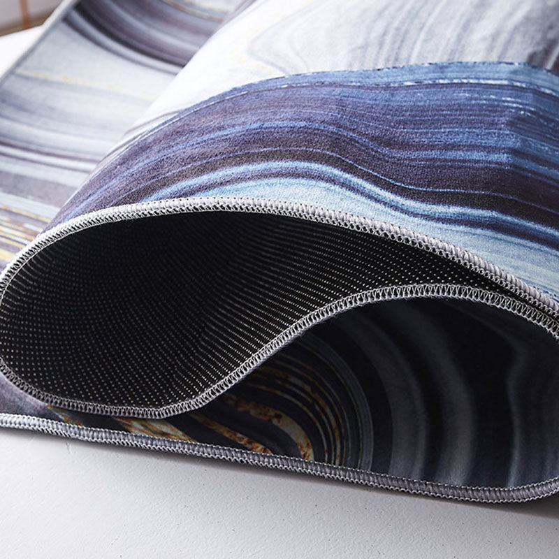 Contemporary Area Carpet Modern Abstract Pattern Rug Polyester Washable Carpet with Non-Slip Backing