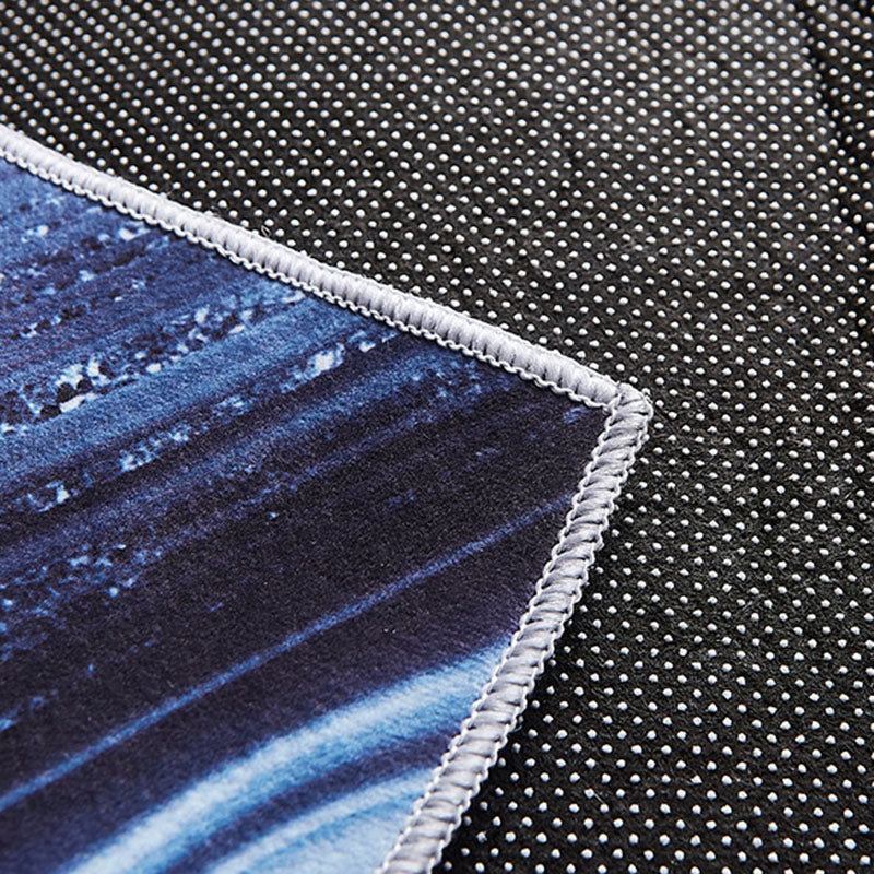 Contemporary Area Carpet Modern Abstract Pattern Rug Polyester Washable Carpet with Non-Slip Backing