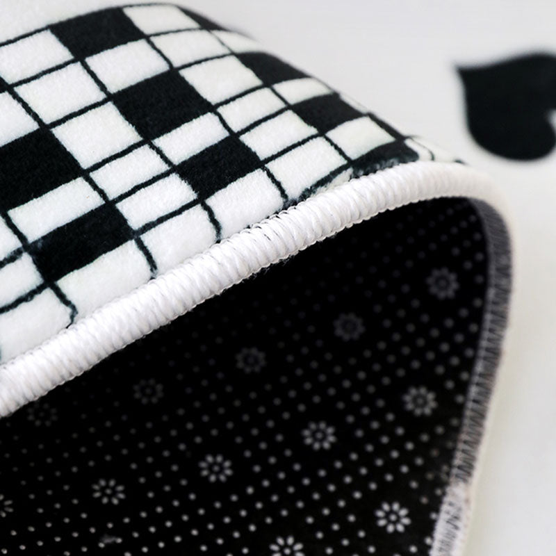 Beige Modern Area Rug Geometric Pattern Polyester Area Carpet Non-Slip Backing Rug for Bedroom