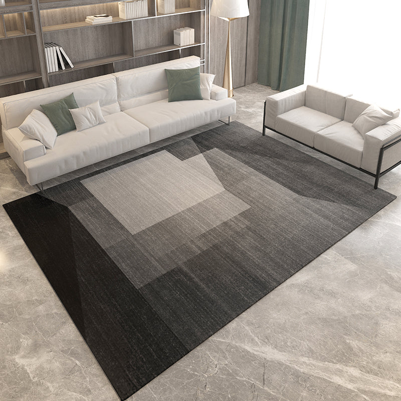 Contemporary Polyester Carpet Geometric Area Rug Stain Resistant Area Carpet for Living Room